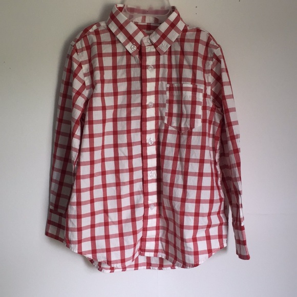 Crewcuts Other - 4/$20 Crewcuts Red gingham button down long sleeve